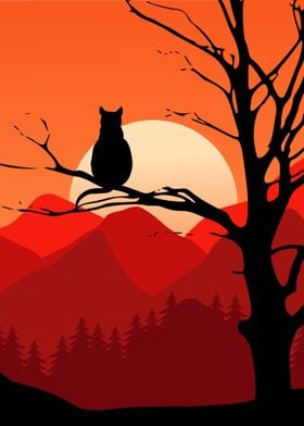 Cat on the tree