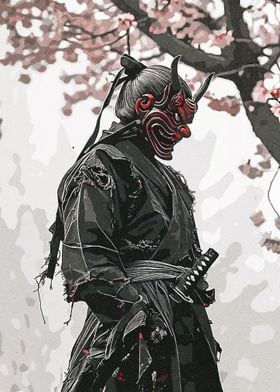 Vintage Mask Samurai