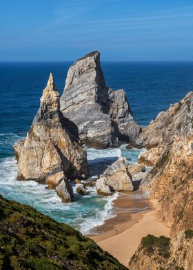 Ocean Coast In Portugal