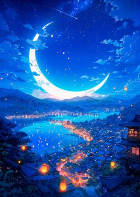 Lanterns in the Night Sky