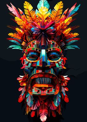 Tiki Mask Indigenous Tribe