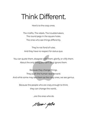 Think Different Steve Jobs