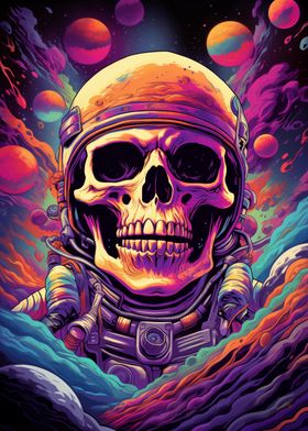 Skull in space