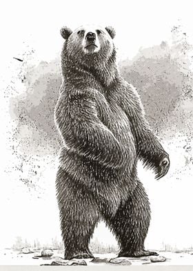 Standing Bear Drawing