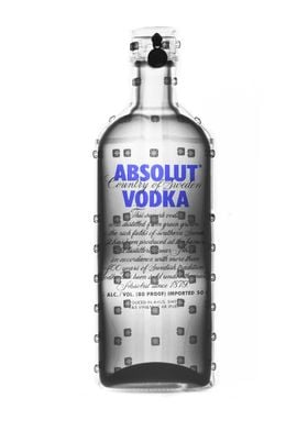 Vodka bottle under xray 
