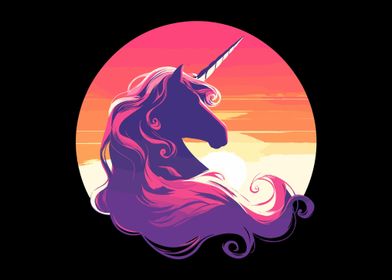 Mystical Sunset Unicorn