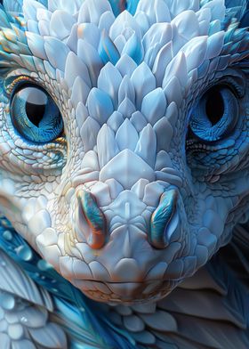 Blue Eyed Dragon Portrait