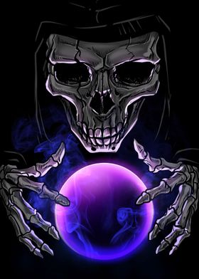 Skull and Neon Ball