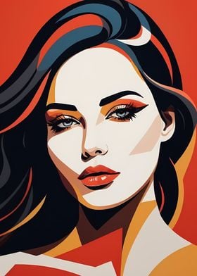 Pop Art Woman Portrait 2