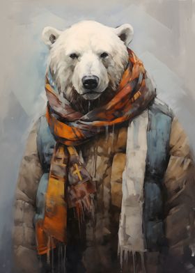 Polar Bear in Winter Drip