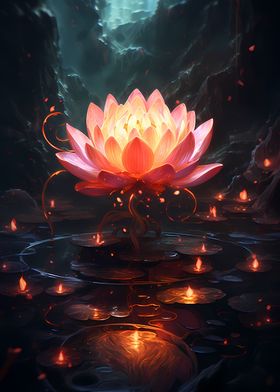 Nature Black Lotus Bloom 