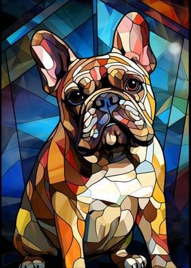 Bulldog Stained Glass