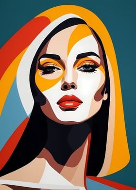 Pop Art Woman Portrait 5