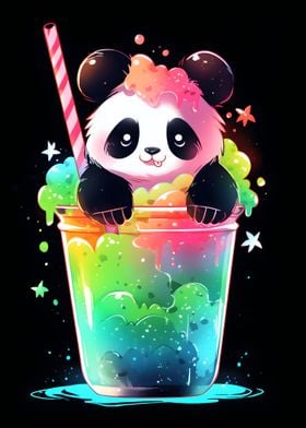 Colorful Cute Panda Slush