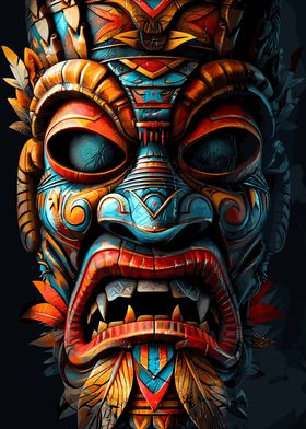 Tiki Mask Tribe Indigenous