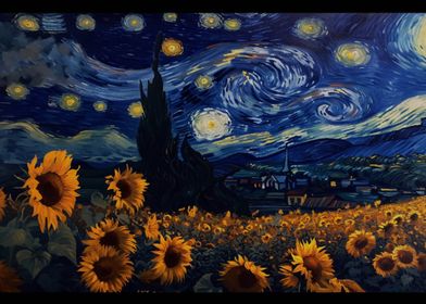 vangogh sunflower