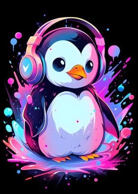 Paint Penguin Headphones