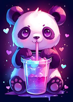 Cute Panda Drink