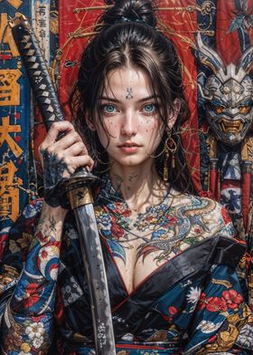 Japan Female Samurai Woman