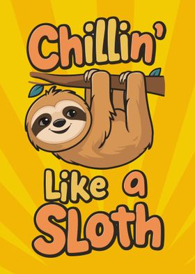 Chillin Sloth Relaxing 