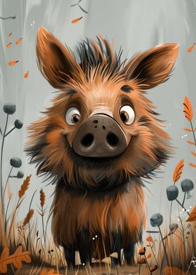 Cute Wild Boar Animal