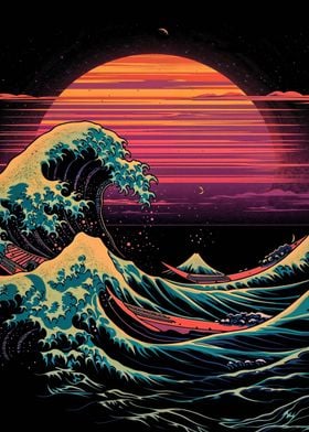 The Great Wave Retro