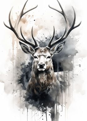 Deer Beauty Black Ink