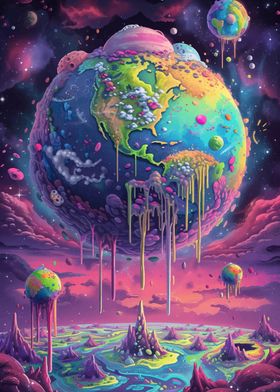 the earth colorful