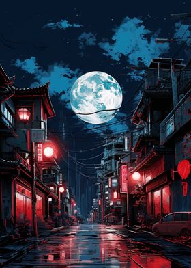 Tokyo moon night