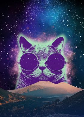 Sunglasses Space Cat