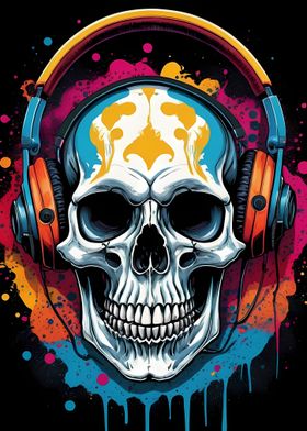 Skull With Headphones 5
