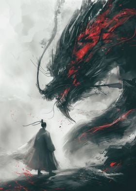 Japanese Samurai Dragon 