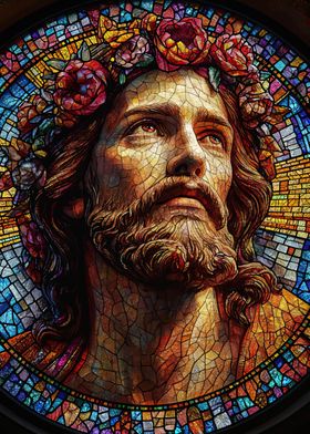 stain glass Jesus