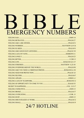 bible emergency numbers