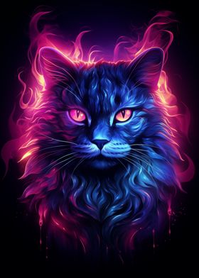Thunder style Neon Cat