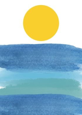 Watercolor  Of The Sun