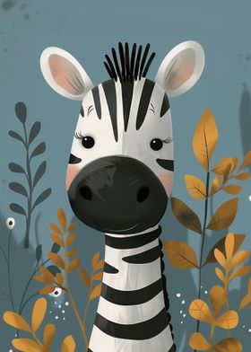 Cute Zebra Wild Animal