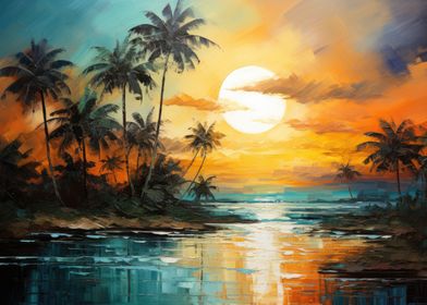 Tropical Sunset Seascape
