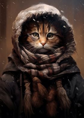 Cute Winter Cat