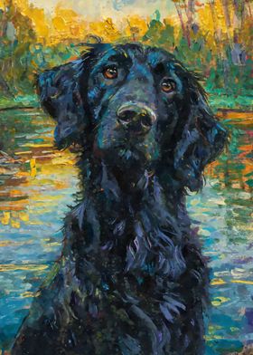 Flatcoated Retriever Monet