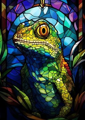 Gecko Stained Glass