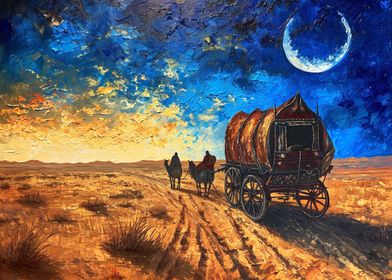 Desert caravan journey 