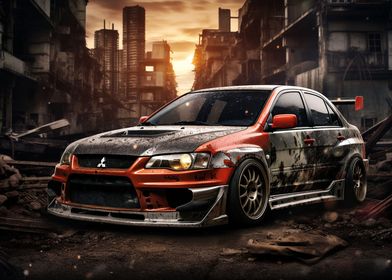 JDM car Mitsubishi Lancer 