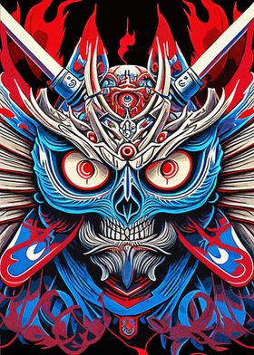 Art Owl Samurai