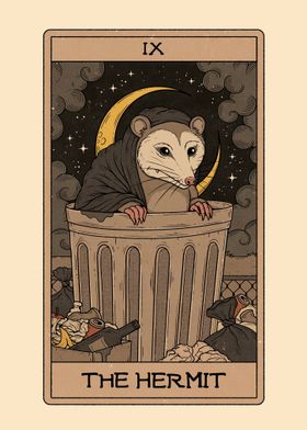 The Hermit  Possum Tarot