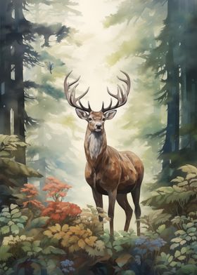 Deer Watercolor