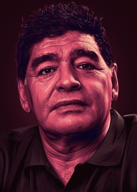 diego maradona portrait