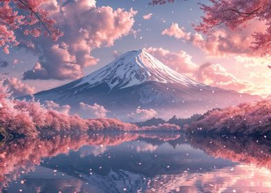 Sakura Japan Mountain Fuji