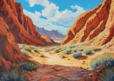 Desert canyon landscape 