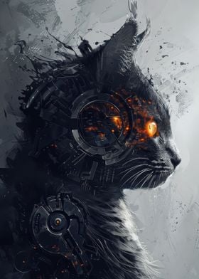 Mechanical Cyborg Cat